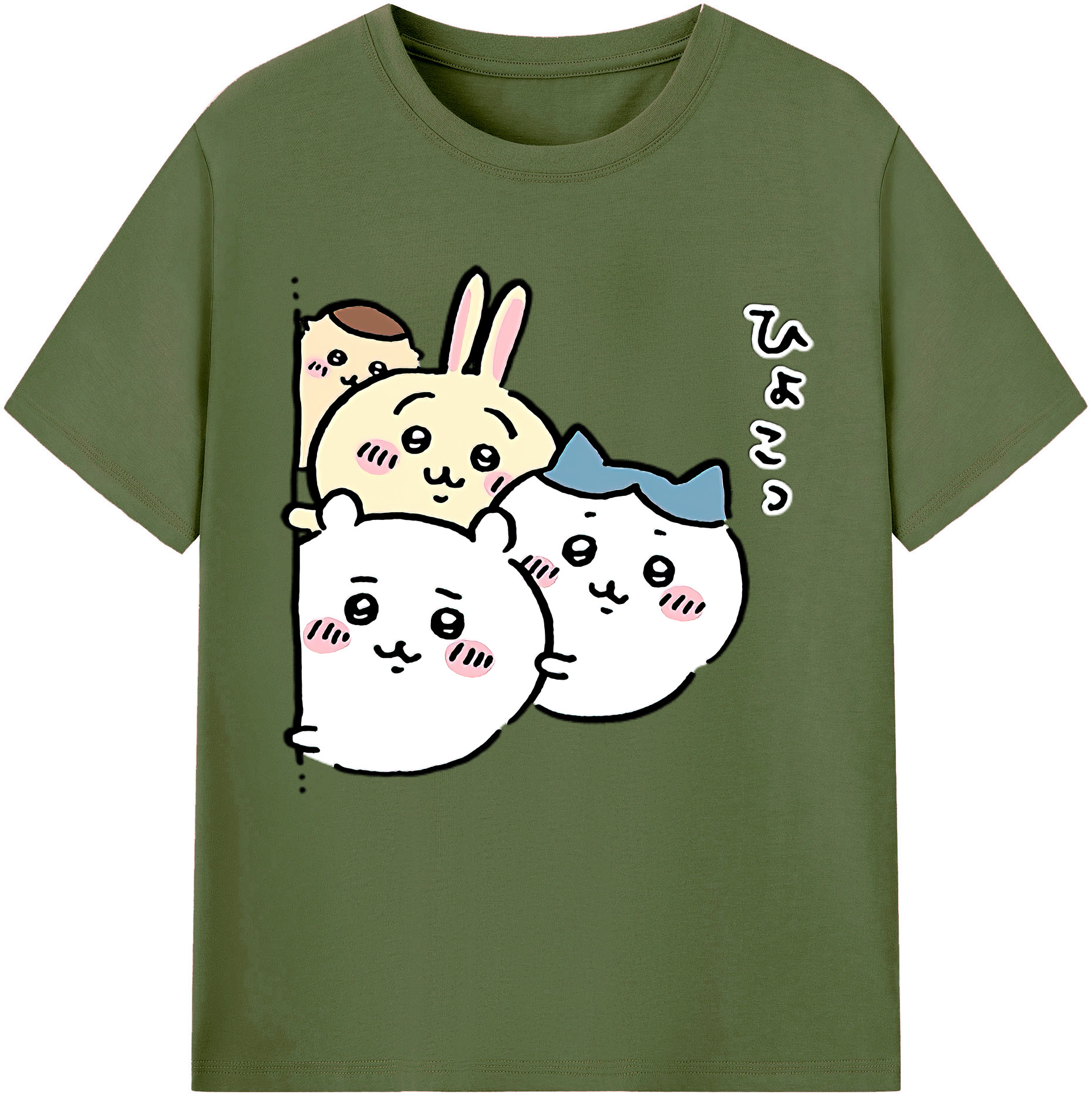 （画像用） ちいかわ ちいかわ Chii-kawa chiikawa 綿100％半袖Tシャツ（フロントプリント）